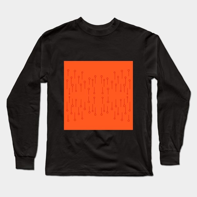 Orangey Halloween abstract design Long Sleeve T-Shirt by jen28